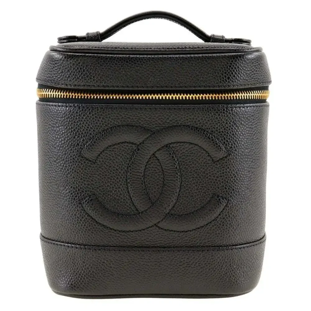 CHANEL Black Caviar Leather Bag